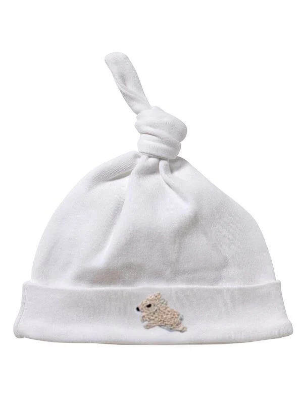 Knotted Hat - Combed Cotton (Embroidered)